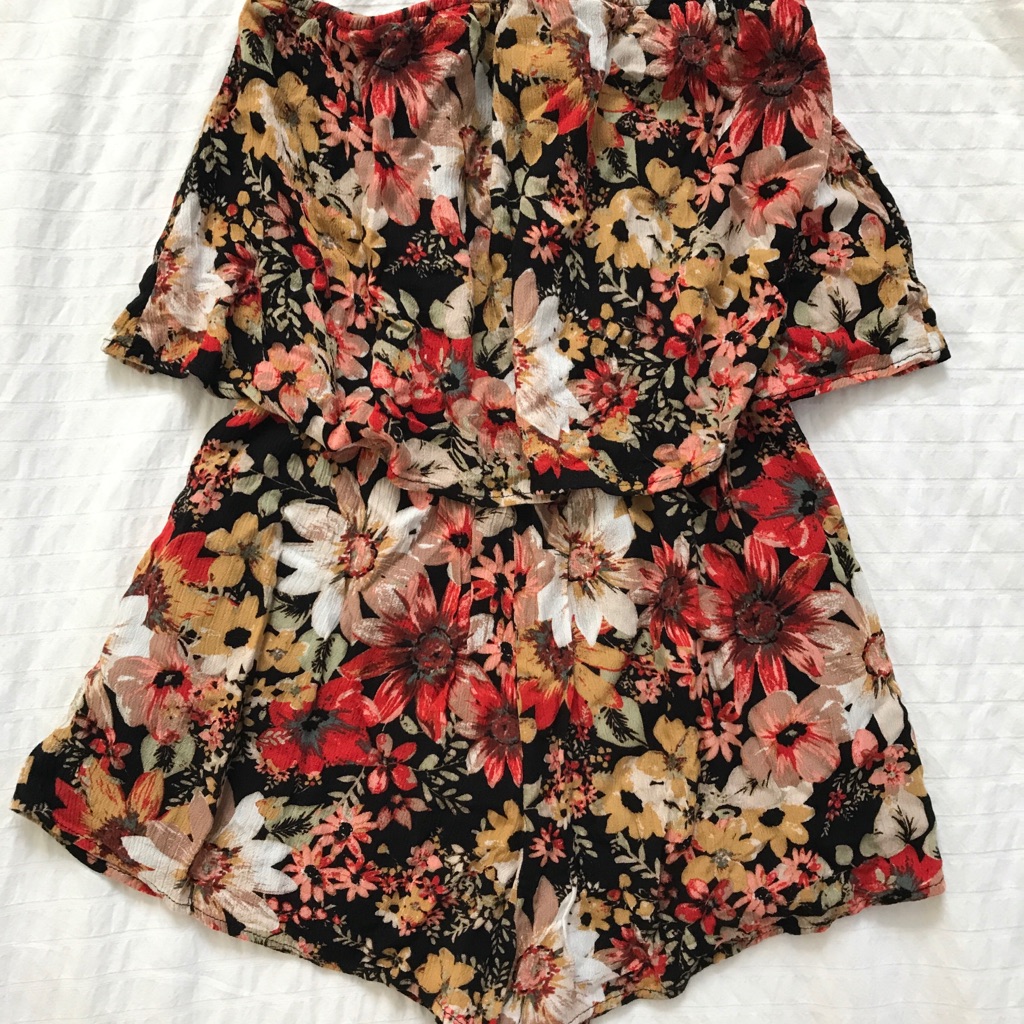 Printed Double Layer Romper